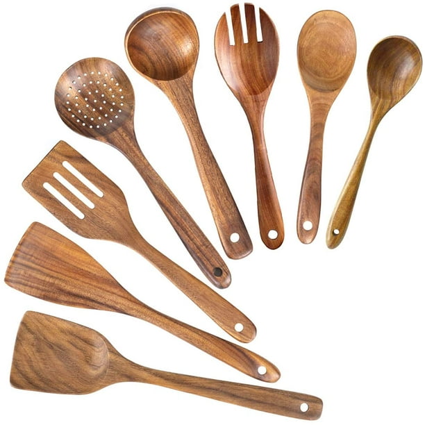Wooden Spoons Rice Soup Home Utensils Flavoring Condiment Catering Scoop 